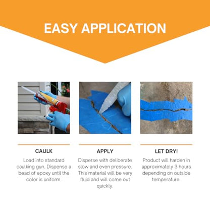 Epoxy Crack Repair - 6 Ounces, Crack Filler for Concrete, Brick, Leaks