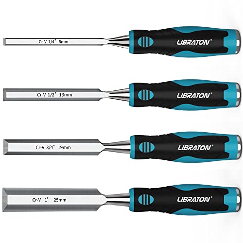 LIBRATON Chisel Set, Wood Chisel Set, Wood Chisel Tool Set for Woodworking
