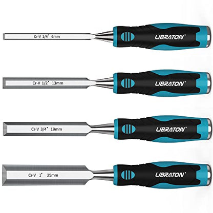 LIBRATON Chisel Set, Wood Chisel Set, Wood Chisel Tool Set for Woodworking