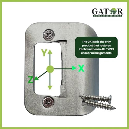 Gator Door Strike Plate 2-1/4" Latch Restorer, Satin Nickel, 1-Pack - color: Satin Nickel