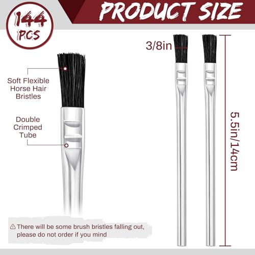 Mifoci 144 Pcs Acid Brush, Flux Brushes Bulk,3/8 Inch Wide - size: 3/8 Inch Wide