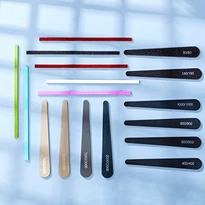 Honoson 70 Pcs Sanding Sticks Polishing Sticks Fine Sanding Twig Coded Abrasive Sand Twig for Plastic Model Assorted Metal and Wood Sand Tool Accessory for Craft(Low Grits Rating,Water Drop) - style: Water Drop