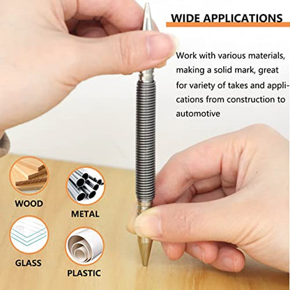 WHLLING Dual Head Nail Setter, Hammerless 1/32″& 1/16″ Spring Nail Set - size: Nail Setter