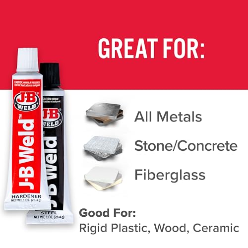 J-B Weld Original Epoxy, Steel Reinforced Epoxy, High Strength - 2 Pack, Dark Grey (8265S-2) - size: 2 oz - 2 pack
