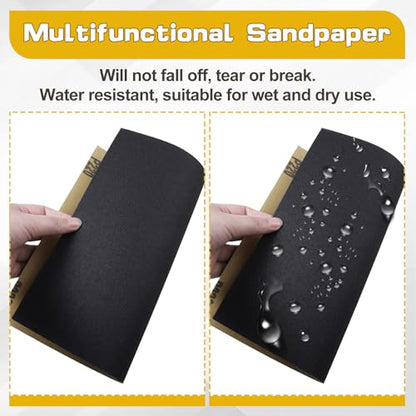 10PCS Hand Abrasive Sanding Sheets Premium Sand Paper 220 Grit Sandings Sheets 9" x 11" Sandpaper for Wood Metal Automotive Furniture Woodworking Clip-On, Hand Sanding Blocks - style: 220grit