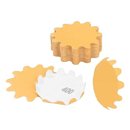 Flex Edge Gold 2 Inch Hook and Loop Sanding Discs 2 Inch 400 Grit 25 Pack - size: 2", style: 400 Grit