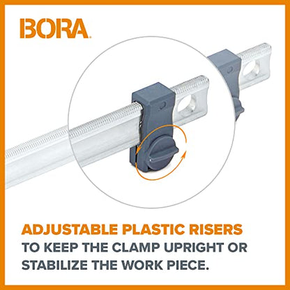 BORA 24" Parallel Clamp Set, 2 Pack of Woodworking Clamps with Rock-Solid, Even Pressure, 571124T - size: 24"