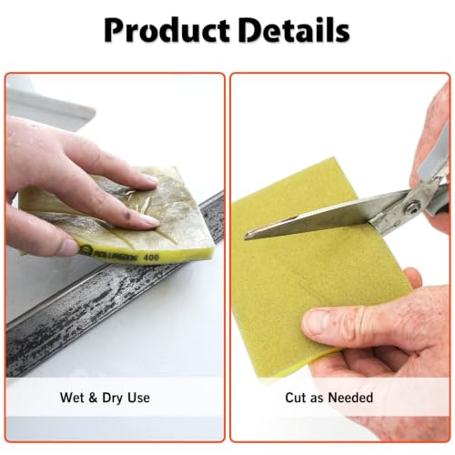 ROLLINGDOG 12PC Sanding Pads Set, 60/80/120/220/320/400 Grit Sanding Sponge