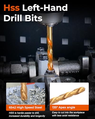 14PCS Easy Out Screw Extractor Set and Left-Hand Drill Bit Set - color: 14 Pieces