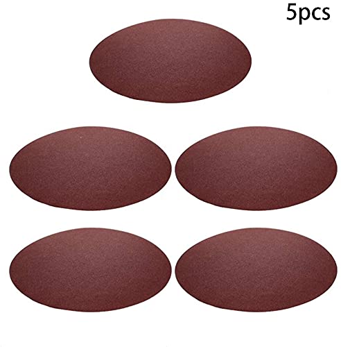 PSA Sanding Discs, 12-inch Self Stick Adhesive Back Sandpaper, 100 Grits No-Hole Aluminum Oxide Sanding Paper, for Random Orbital Sander, Wood, Metal Polishing, 5 Pcs - style: 100 Grit / 12 inch