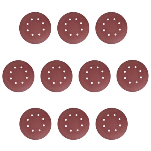 Utoolmart 7 Inch 8 Hole Hook & Loop Discs 120 Grit 10Pcs - size: 120 Grit