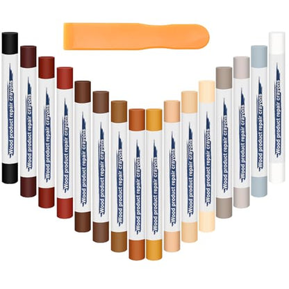 16P Wood Filler Stick, Wood Floor Furniture Repair Wax Sticks