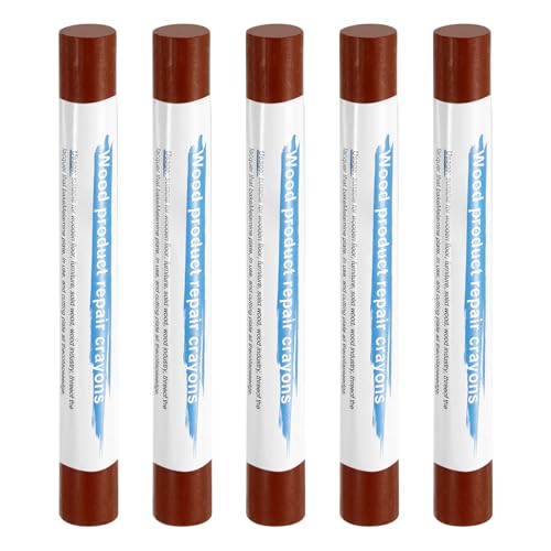 HARFINGTON 5pcs Wood Filler Sticks Wooden Wax Touch Up Furniture Repair Crayons for Scratch Hole Wood, Apple Wood - color: Apple Wood