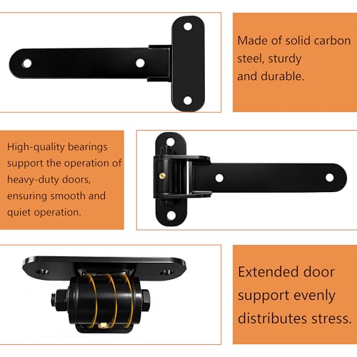 Heavy Duty Gate Hinges-2 Pack 180° Opening Angle, Weld-On or Bolt-On