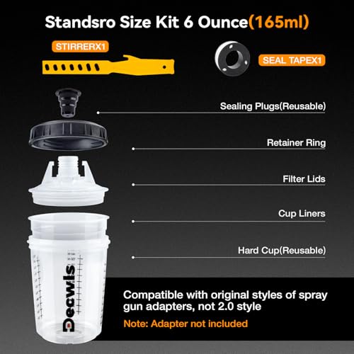 6 oz Disposable Paint Cups, 30 Mini Paint Cups with Lids and Liners