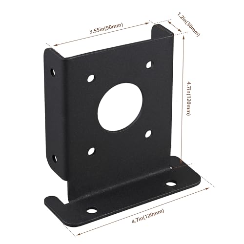 8Pcs Adjustable 4x4 Fence Post Anchor Base Brackets Floor Flange Heavy Duty Solid Pergola Post Base Brackets kit for Deck Handrail Railing Mailbox