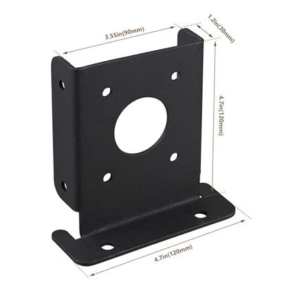 8Pcs Adjustable 4x4 Fence Post Anchor Base Brackets Floor Flange Heavy Duty Solid Pergola Post Base Brackets kit for Deck Handrail Railing Mailbox