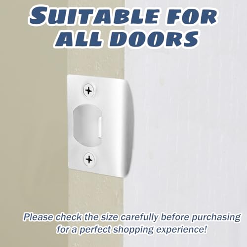 Door Strike Latch Plate Set,6 Pack,with 9 Dowel Strips