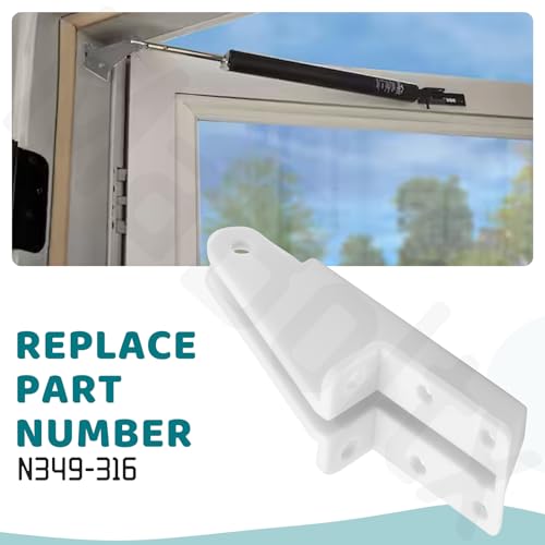 N349-316 White Plastic Replacement Post Jamb Bracket w/Screws