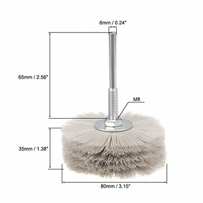 uxcell Nylon Wheel Brush 1000 Grits Abrasive Grinding Head with 6mm Threaded Shank - style: 1000 Grit
