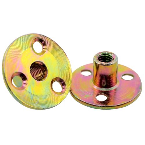 6pcs Gold Tee Nuts with Matching Screws