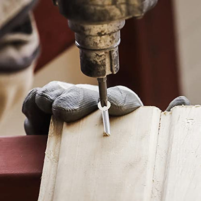 QISHENG White Head 100 PCS #4x3/8(0.375 inch) Stainless Steel Phillips Flat Head Wood Screws,Stainless Steel 18-8 A2(304) Screw - color: White, size: #4X3/8"(0.375 inch)