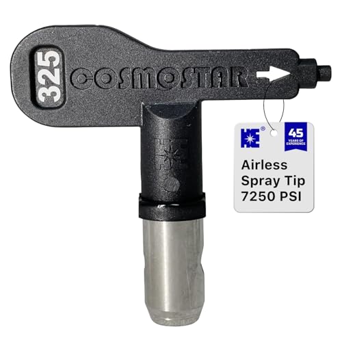 Cosmostar 325 Airless Paint Spray Tip – Reversible, Easy Clean, Compatible with RAC IV & TRU 325 Tip Guard - size: 325