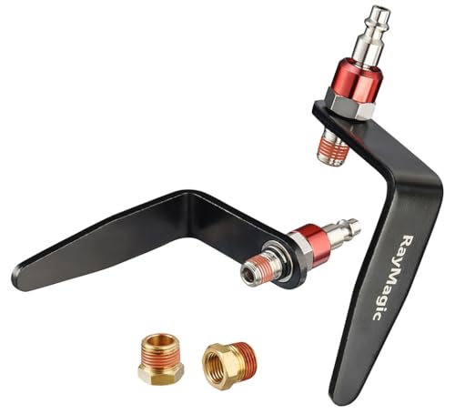 RayMaigc Steel Pneumatic Tool Rafter Hook Hanger, Lightweight, Durable,Reusable Metal Organaizer Adjustable Easy Install Hooks with 1/4" Air Tool Swivel Fitting, for Air Nailer - style: 2-Piece