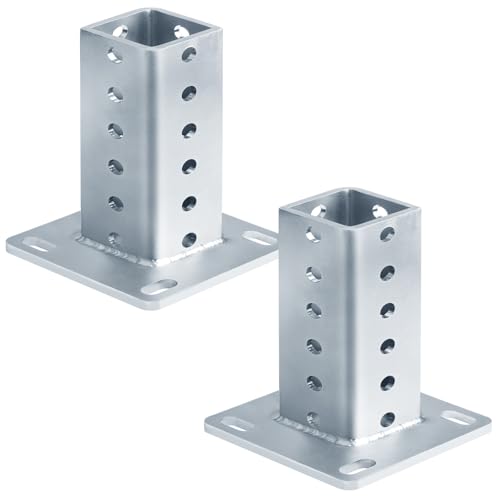 2 Pack 2-1/4" x 2-1/4" Square Sign Post Anchor Base,Surface Mount - size: for 2-1/4" Post
