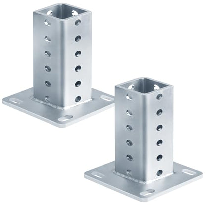 2 Pack 2-1/4" x 2-1/4" Square Sign Post Anchor Base,Surface Mount - size: for 2-1/4" Post