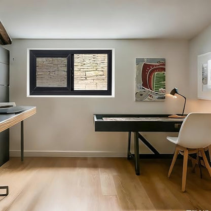 Vinyl Basement Window, Bathroom Sliding Window 32" x 20" Black - size: 32x20 IN