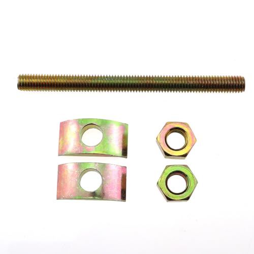6 Sets Solid Half Moon Three in One Connector Large Countertop Combination Furniture Bolt Nut Hardware Table Bed Frame Stair Linkage (8x100mm Bolt, 26x14 Washer, M8 nut, Thread Pitch 1.25) - size: 8X100mm