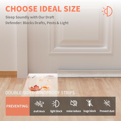 BKSAI Under Door Draft Stopper, 28-32in, Beige - color: Beige, size: 28-32in