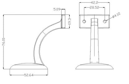 Richelieu | 3 in (76 mm) Heavy-Duty Handrail Bracket, White