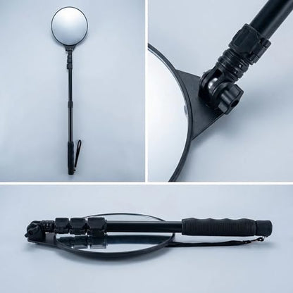 Under Vehicle Inspection Mirror – 8" LED, 180° Adj., Telescoping Handle