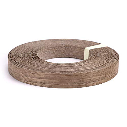 Skelang Walnut Wood Veneer Edge Banding Preglued Iron-on with Hot Melt Adhesive Edgebanding Flexible Wood Tape (3/4"×50') - size: 3/4" x 50'