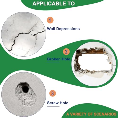 17 Pack Dry Wall Patch Walls,Palmhill 2/4/6/8 Drywall Patch Repair Kit