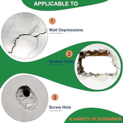 17 Pack Dry Wall Patch Walls,Palmhill 2/4/6/8 Drywall Patch Repair Kit