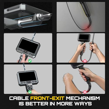 DXZtoz Dual-Lens Articulating Borescope for Aircraft Automotive Inspection