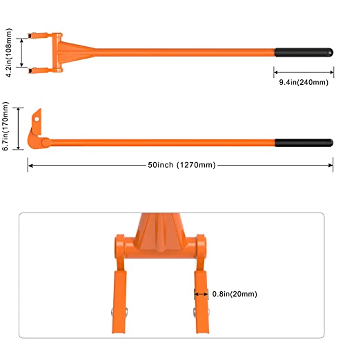 Insaga 50'' Pallet Buster Articulating Pivoting Deck Board Removal Tool - color: 50'' -Rotate Head