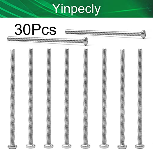 30Pcs M4-0.7 x 75mm Pan Head Phillips Machine Screws - size: M4 x 75mm