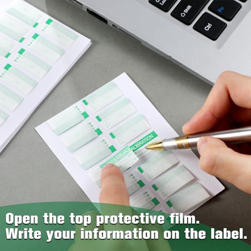 Harloon 210 Pcs Self Laminating Calibration Labels 1.5"x0.625" - size: 1.5"x0.625"