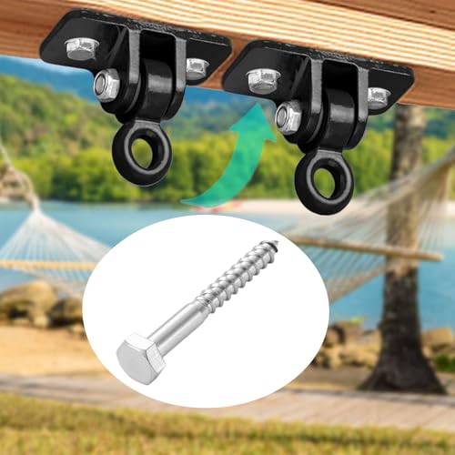 6 Pcs Stainless Steel Lag Bolts 3/8" - Heavy Duty Hex Head 3/8 Lag Bolt for Swing Sets, Decks, and Playground Equipment, M10 x 7cm Replacement Porch Swing Lag Bolts 304 Corrosion Resistant