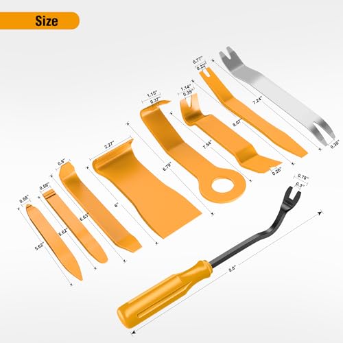 GOOACC 9PCS Auto Trim Removal Tool Kit Yellow - color: 9pcs Trim Removal Tool Yellow