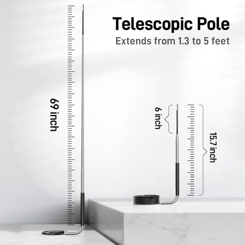 Teslong 5FT Telescopic Endoscope for Ceiling & Roof Inspection