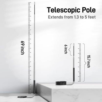 Teslong 5FT Telescopic Endoscope for Ceiling & Roof Inspection