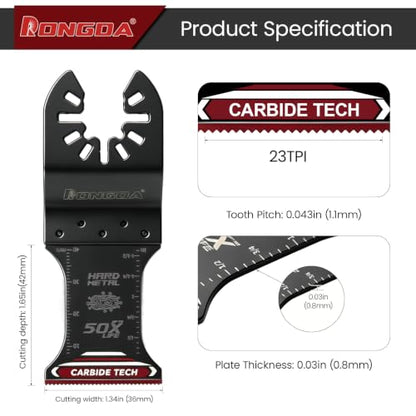 Carbide Oscillating Saw Blades 3-Pack, for Hard Material