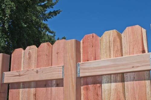 Simpson Strong-Tie FB24R Fence Rail Bracket - 2-in. x 3-3/8-in., for 2x4 Lumber, Durable Zinc Galvanized 20-Gauge Steel Construction, Versatile Fastener-Ready Design