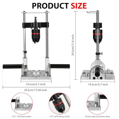 Portable Drill Guide for Angled or Straight Holes with Guide Rod