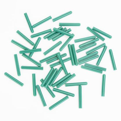 100 Pcs 7mm (1/4") x 50mm Plastic Expansion Anchors, Heavy Duty Green PE Wall Plugs for Concrete, Brick, Drywall & Hollow Walls - size: 7*50